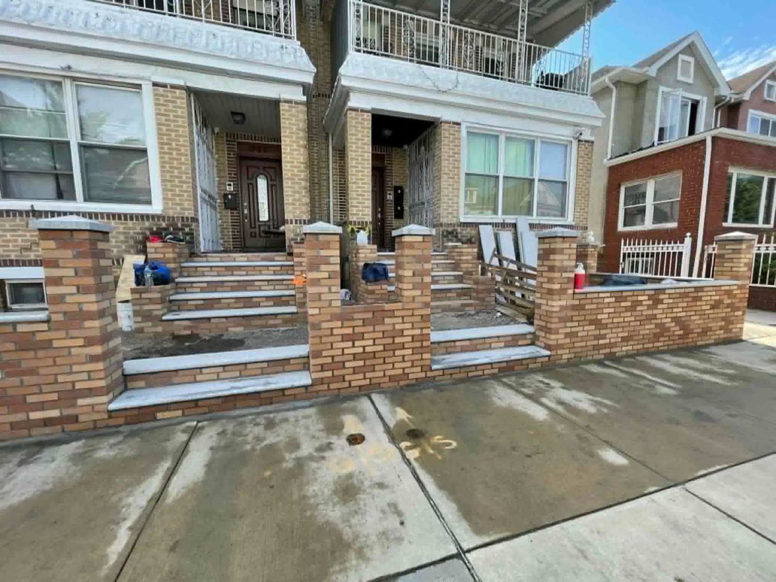 Residential masonry steps and brickwork completed by Hatun