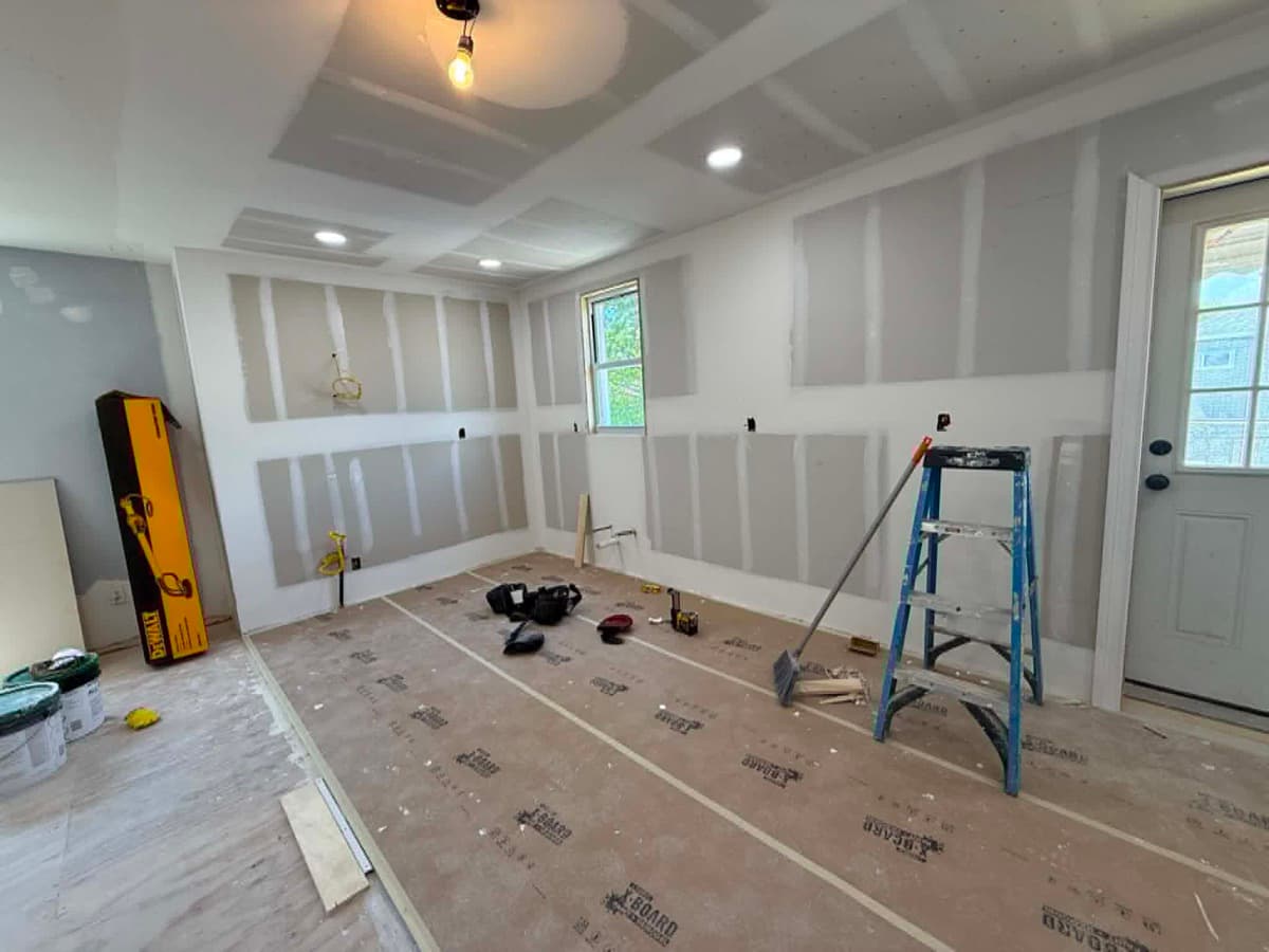 Interior remodeling work prepared for new finishes and fixtures